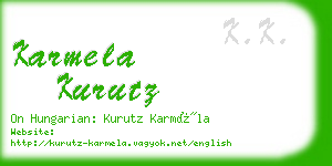 karmela kurutz business card